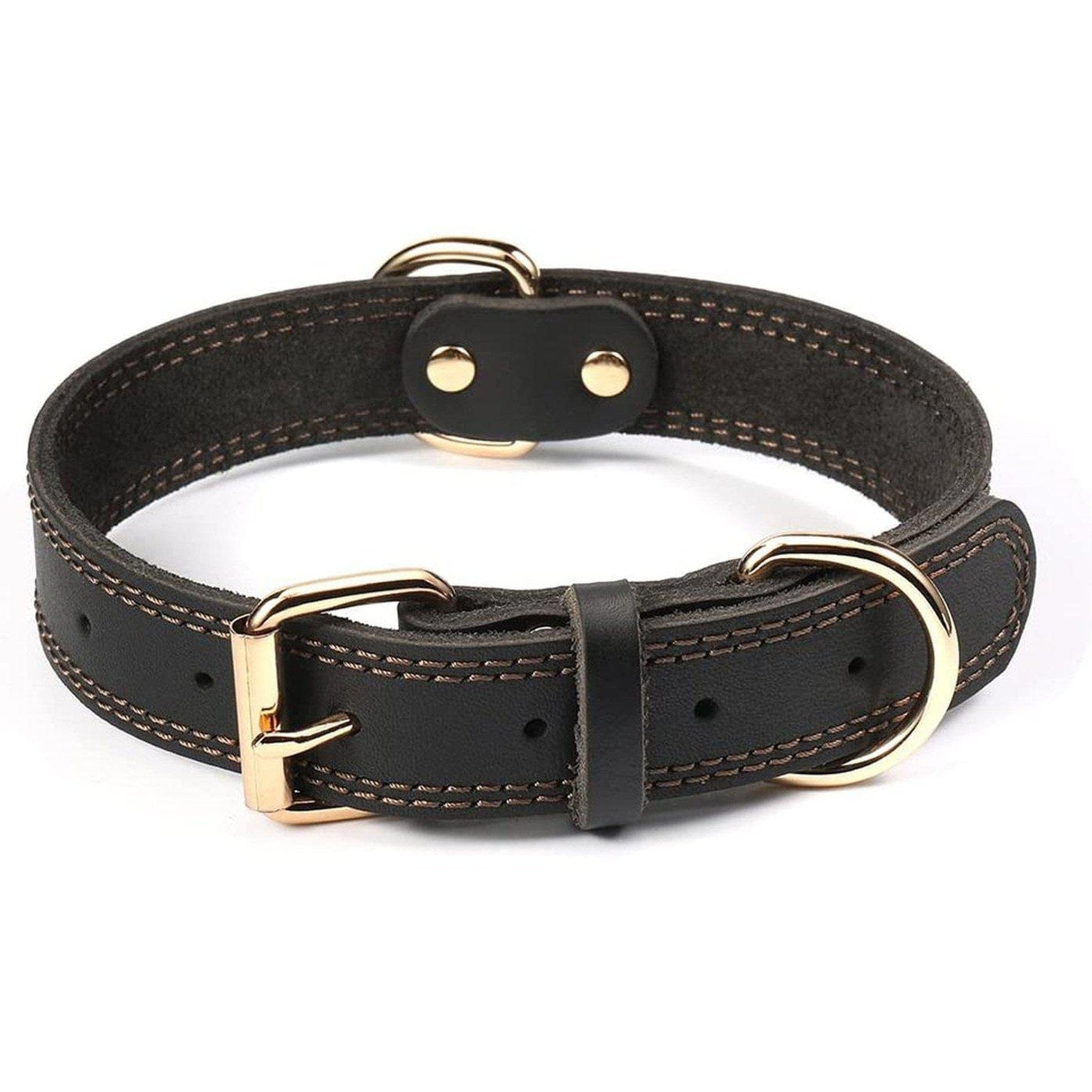 🐕 Genuine Leather Heavy Duty Luxury Dog Collar ✨-0