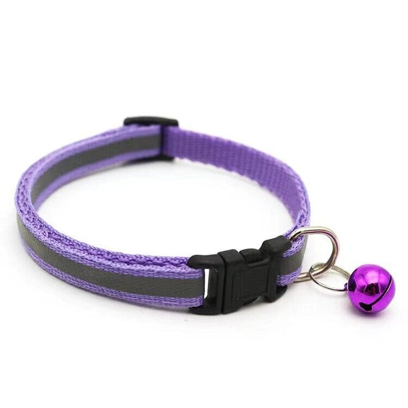 🐱 Reflective Vibrant Nylon Safety Cat Collar & Bell 🐕-11