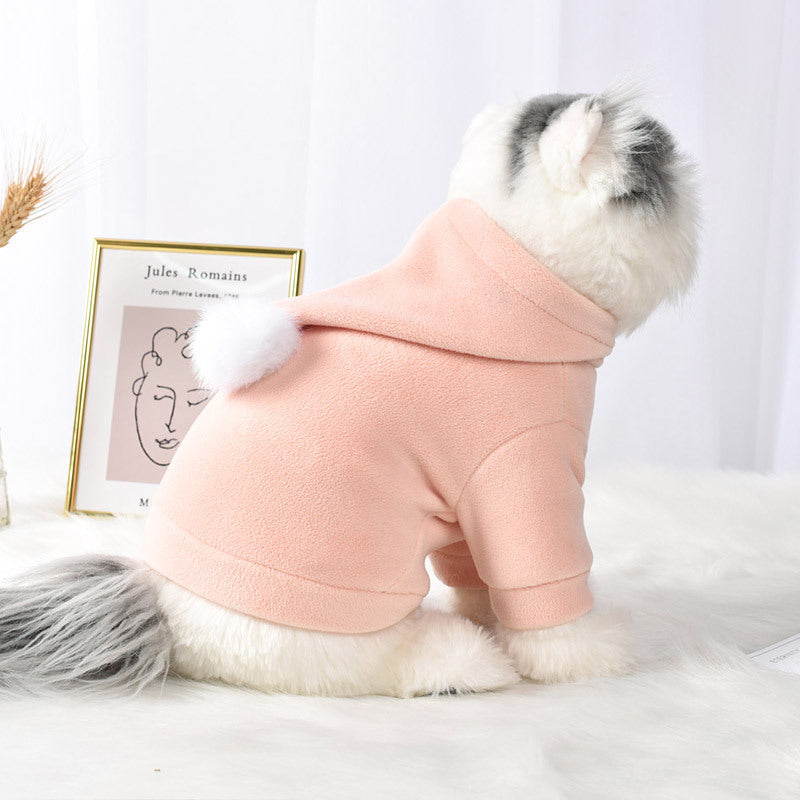 Pom Pom Pastel Pet Hoodie-1