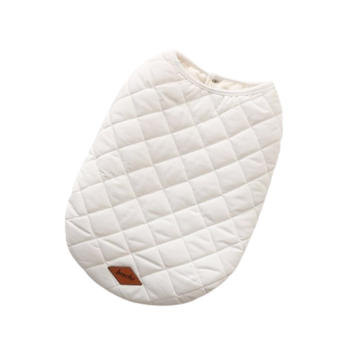 Padded Luxe Dog Vest - White-0