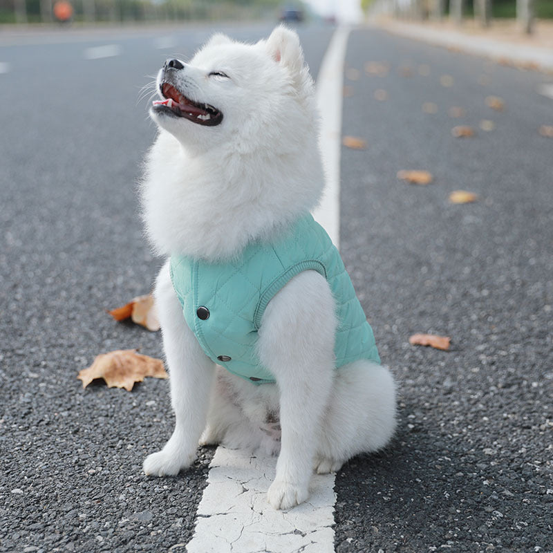 Padded Luxe Dog Vest - Green-1