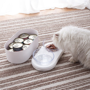 Double Pet Bowl Feeder with Storage Space-2