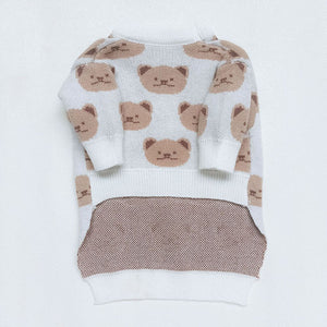 Pup Print Cotton Dog Sweater-4