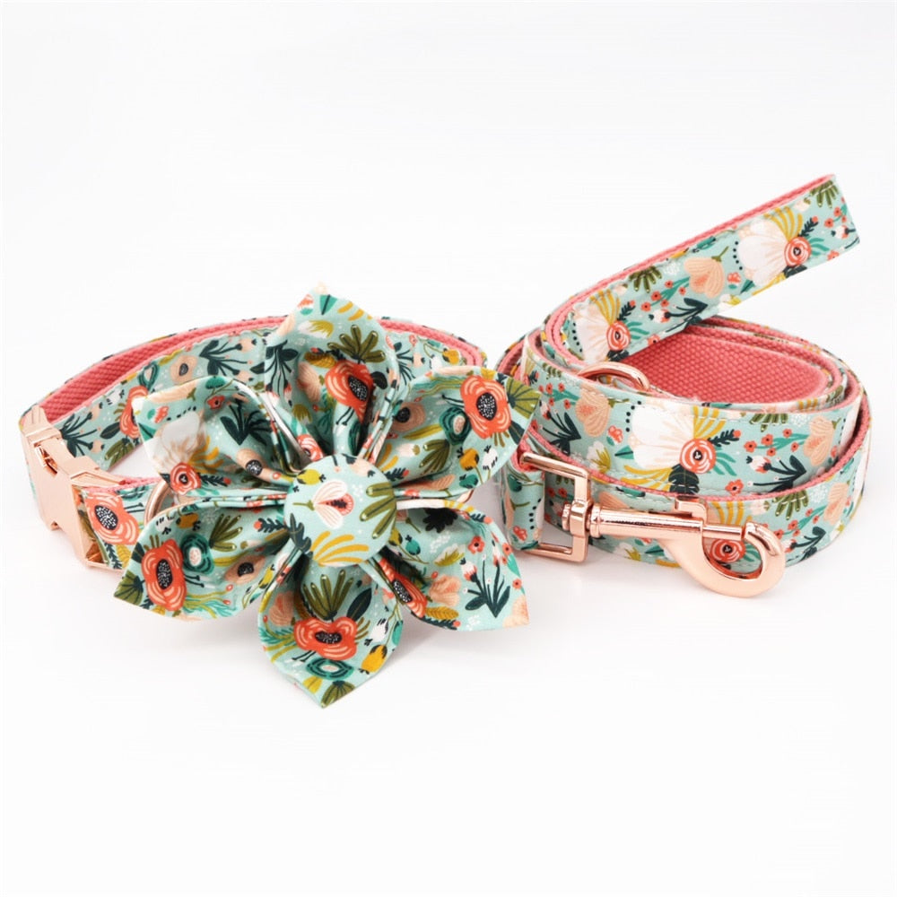 Botanical Flower Collar & Lead Set-0