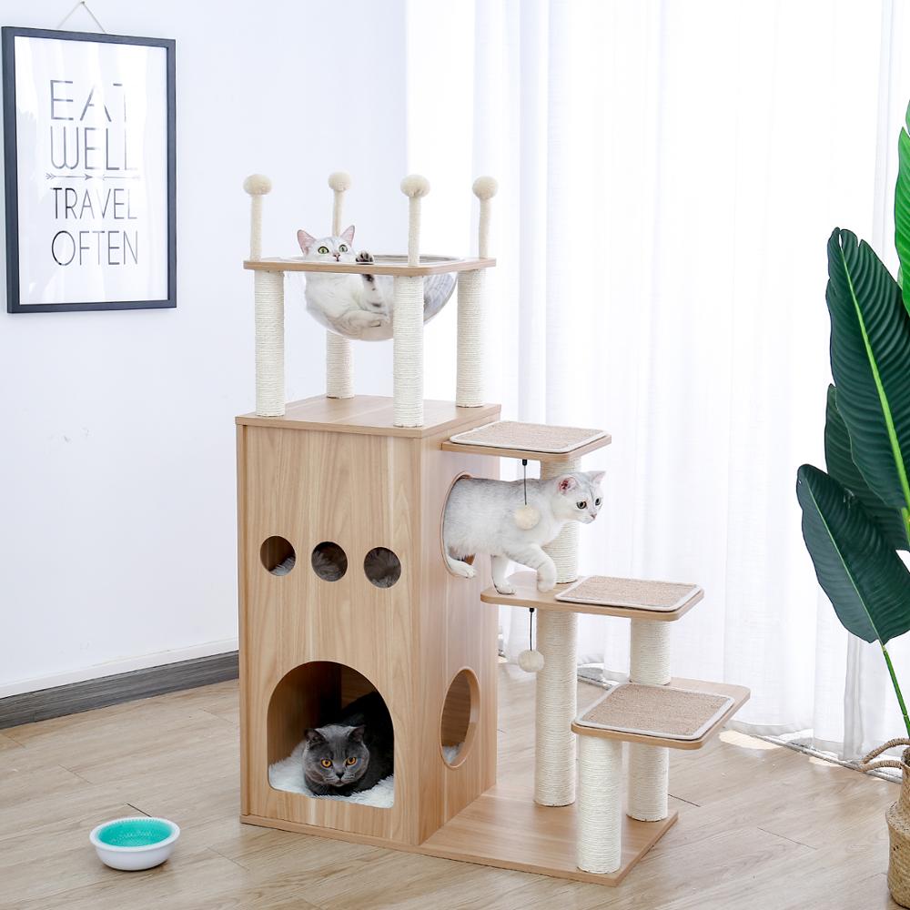 The Castle Deluxe Cat Tower Condo With Large Space Capsule Nest-2