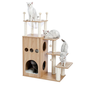 The Castle Deluxe Cat Tower Condo With Large Space Capsule Nest-5