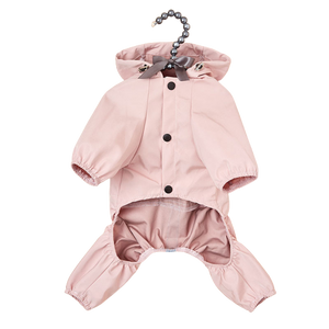 The Waterproof Reflective Dog Raincoat - Dusty Pink-2