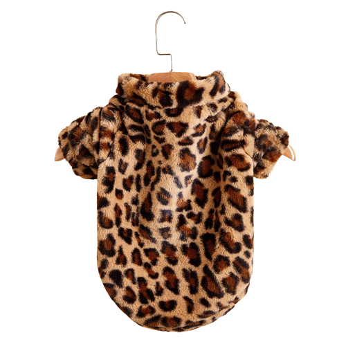 Zip Up Leopard Dog Jacket-0