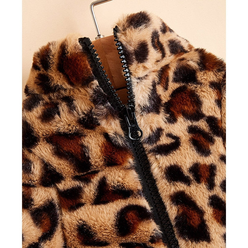 Zip Up Leopard Dog Jacket-3