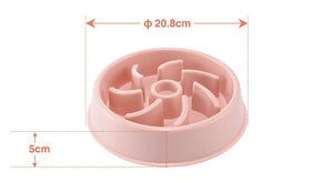 Slow Training Pet Feeder in Pastel Pink-1