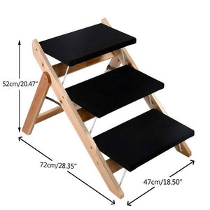 Foldable & Portable Pet Ladder Stairs with Washable Cover-4