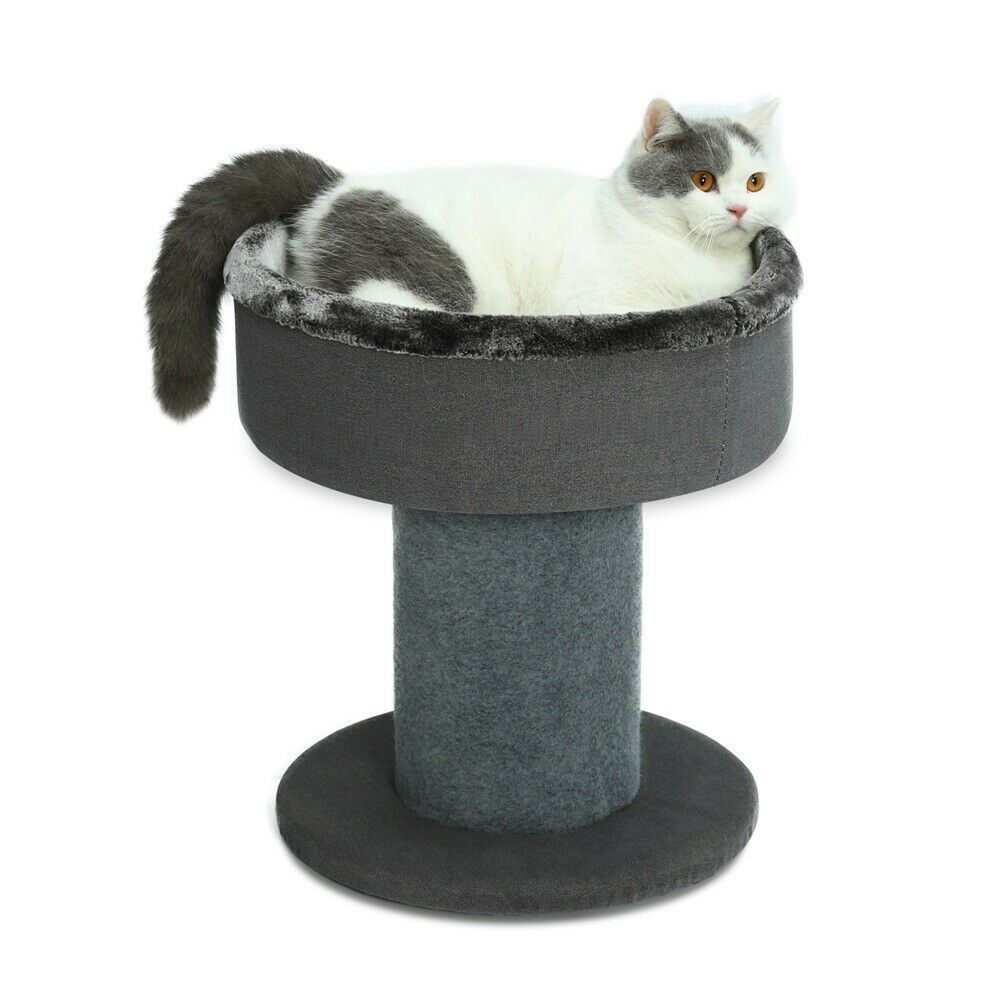 The Perch Cat Bed in Dark Grey-0