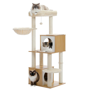 Modern 130cm Cat Condo House - Beige-0